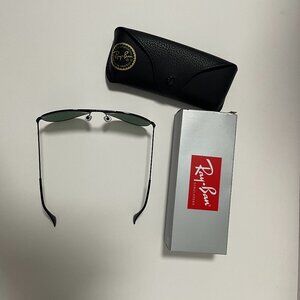 RB3025 Ray-Ban Aviator Classic Black with Gray Green Lens Sunglasses 58-14